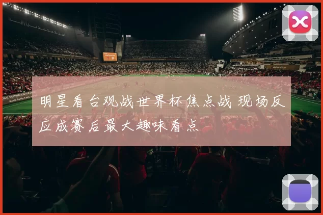 明星看台观战世界杯焦点战 现场反应成赛后最大趣味看点